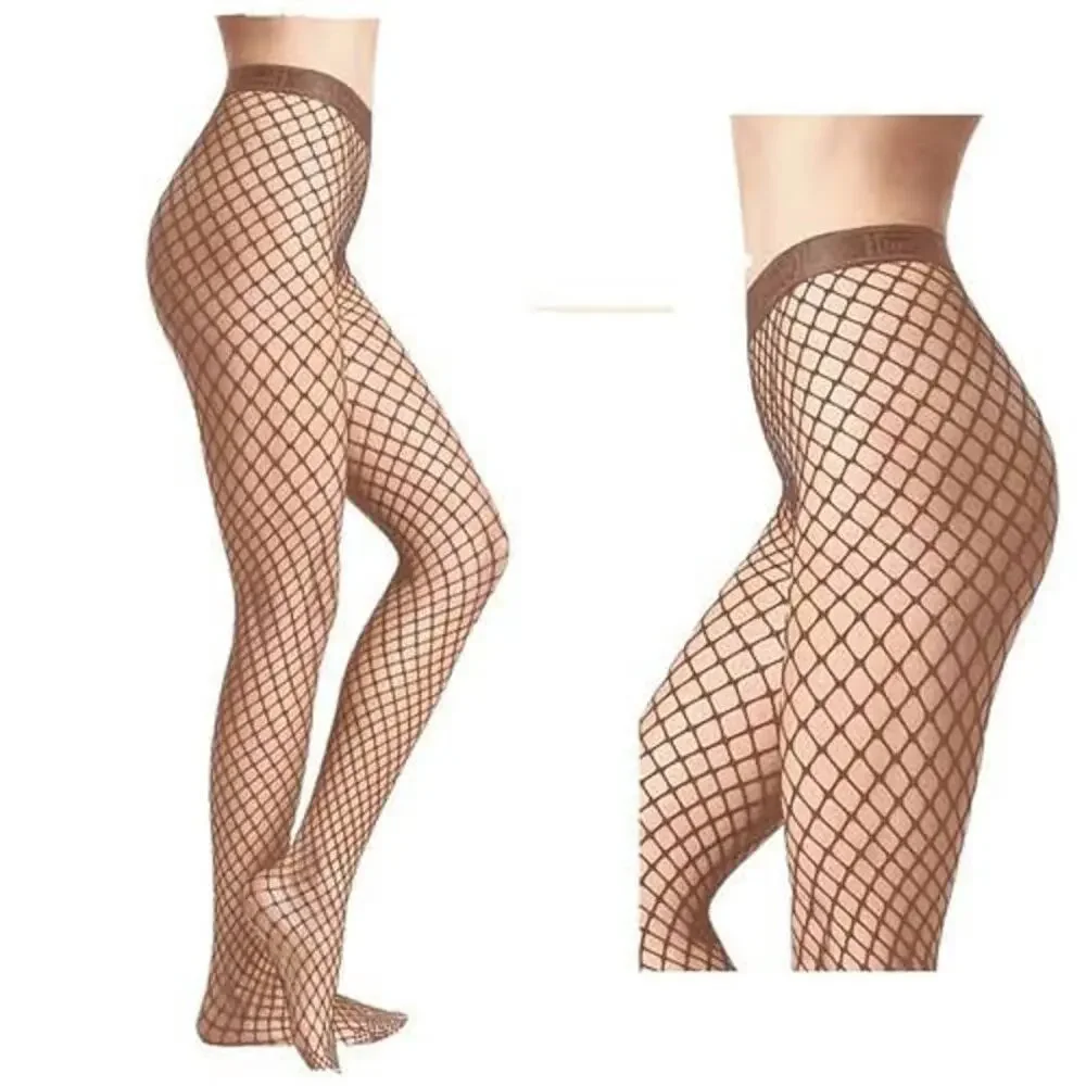 WOLFORD Tina Summer Net Tights Fishnet Nude Size Medium M Gobi New w Package NWT